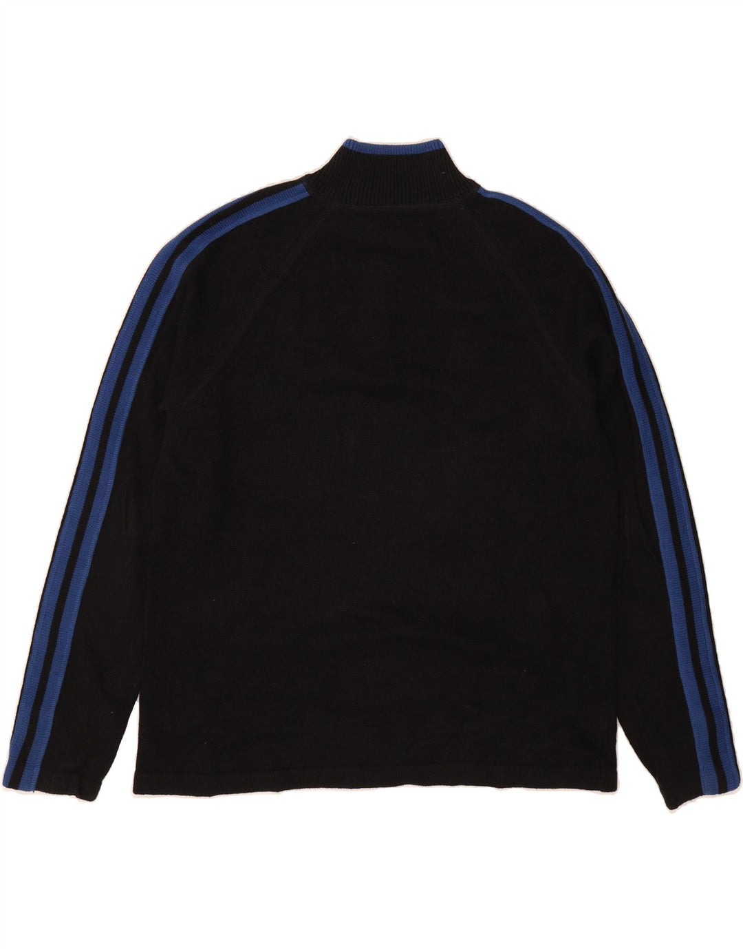 EDDIE BAUER Mens Zip Neck Jumper Sweater Large Black Cotton Vintage Eddie Bauer and Second-Hand Eddie Bauer from Messina Hembry 