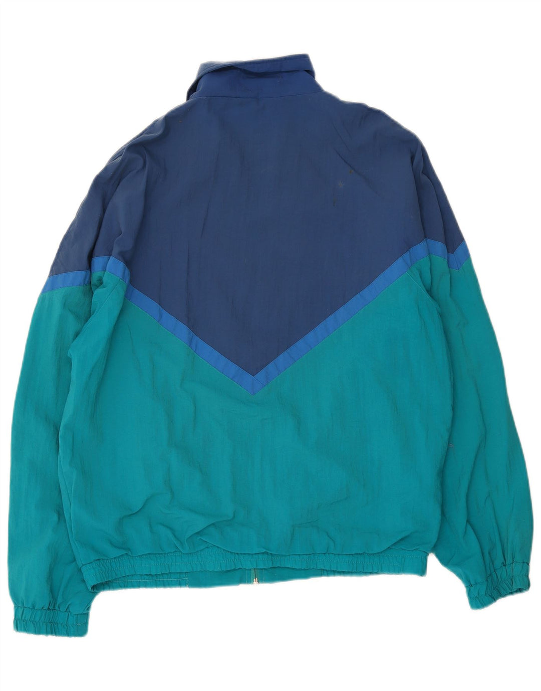 Club Mens Loose Fit Tracksuit Top Jacket Medium Blue Colourblock