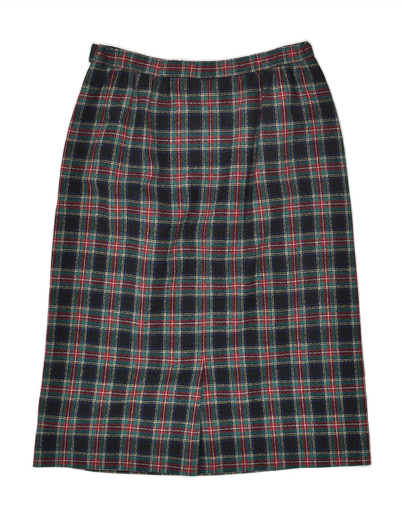PENDLETON Womens High Waist Straight Skirt UK 14 Large W30 Black Plaid | Vintage Pendleton | Thrift | Second-Hand Pendleton | Used Clothing | Messina Hembry 