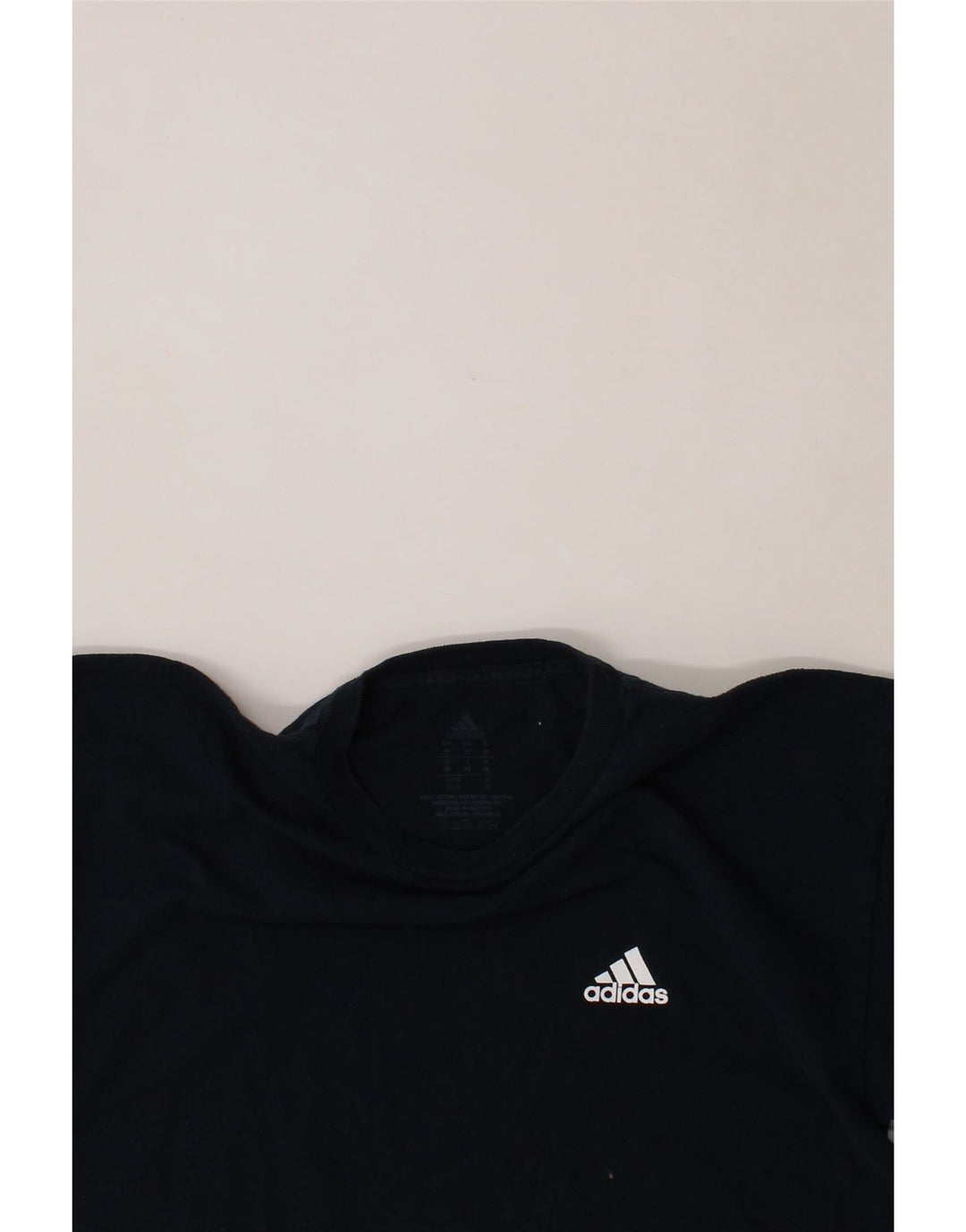 ADIDAS Mens T-Shirt Top Medium Navy Blue Cotton Vintage Adidas and Second-Hand Adidas from Messina Hembry 