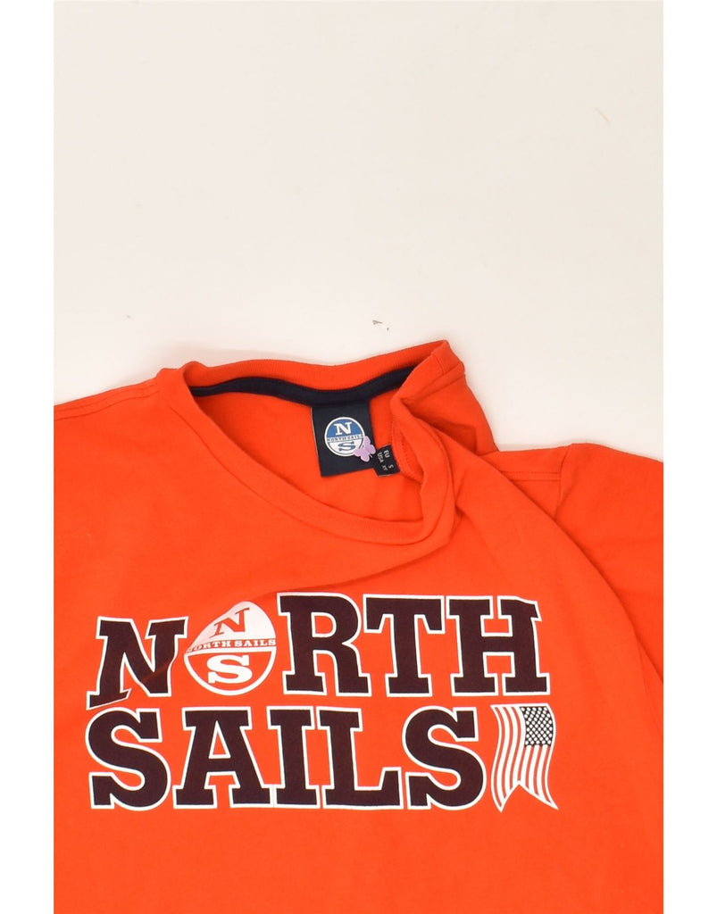 NORTH SAILS Mens Graphic T-Shirt Top Small Orange | Vintage North Sails | Thrift | Second-Hand North Sails | Used Clothing | Messina Hembry 