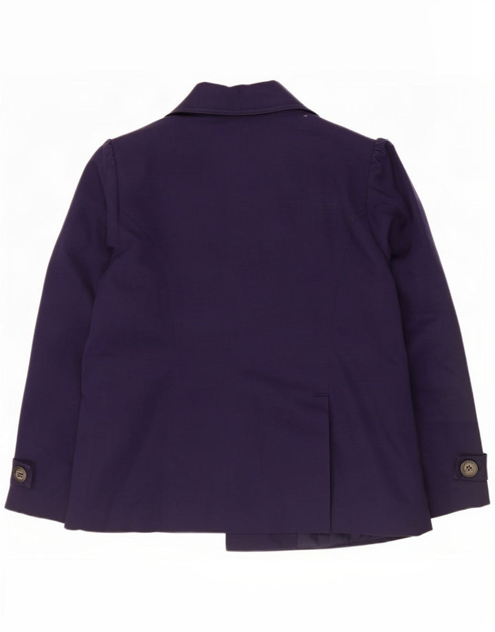 Marks & Spencer Womens Pea Coat UK 16 Large Navy Blue Cotton