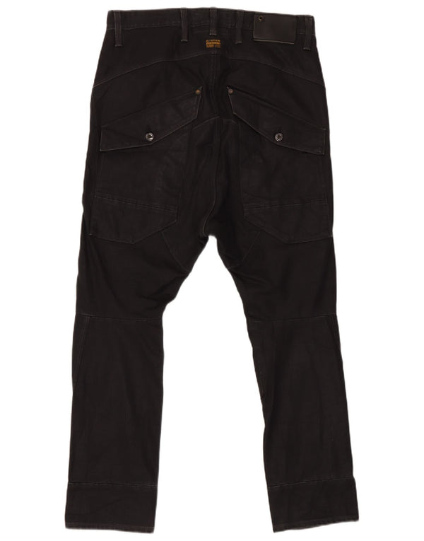 G-Star Mens Slim Cargo Trousers W33 L32 Black Cotton