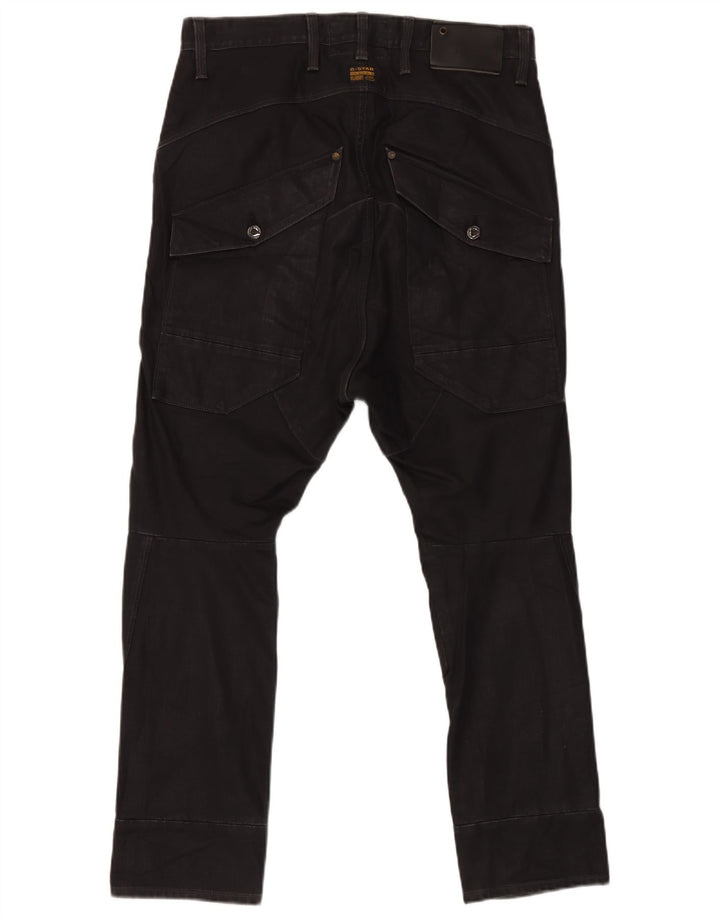 G-Star Mens Slim Cargo Trousers W33 L32 Black Cotton
