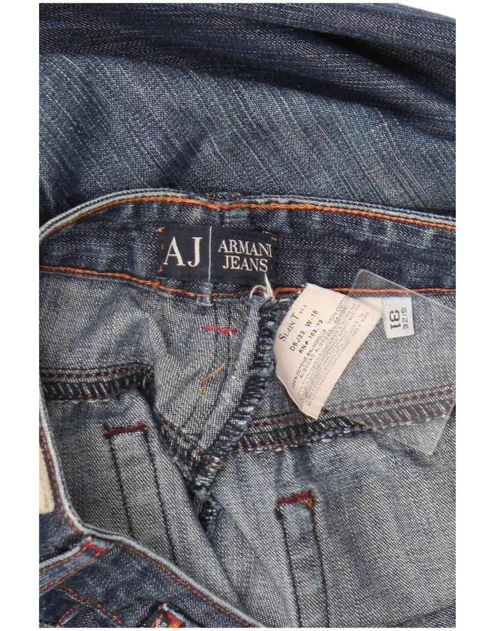 Armani Womens Flared Jeans W31 L32 Navy Blue Cotton