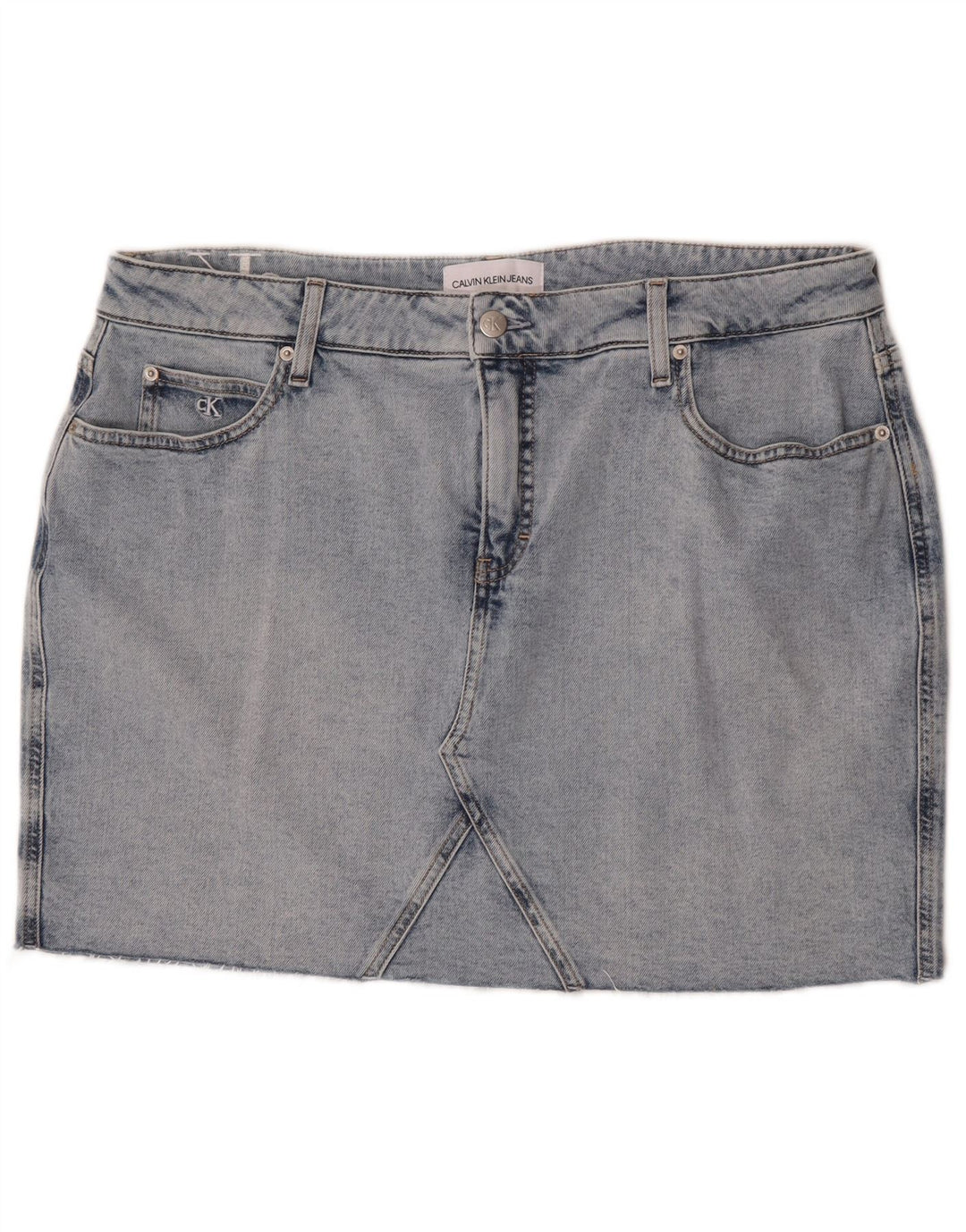 Calvin Klein Womens Mini Denim Skirt W36 L17 Blue
