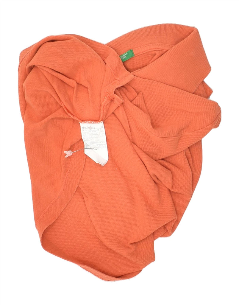 BENETTON Womens Polo Shirt UK 12 Medium Orange Cotton | Vintage Benetton | Thrift | Second-Hand Benetton | Used Clothing | Messina Hembry 