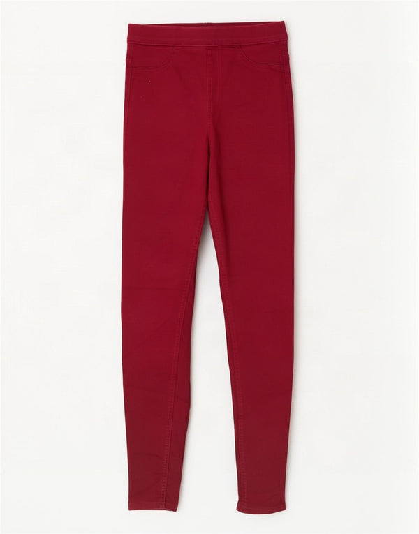Marks & Spencer Womens Jegging Jeans UK 8 Small W26 L30 Burgundy Cotton