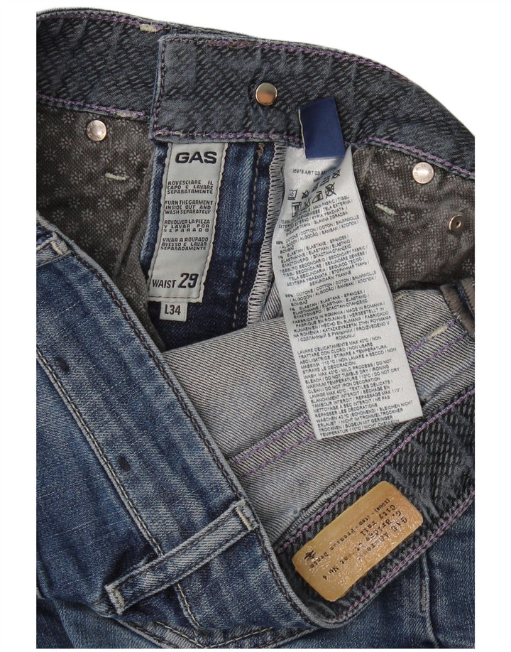 Gas Womens Straight Jeans W29 L30 Blue Cotton