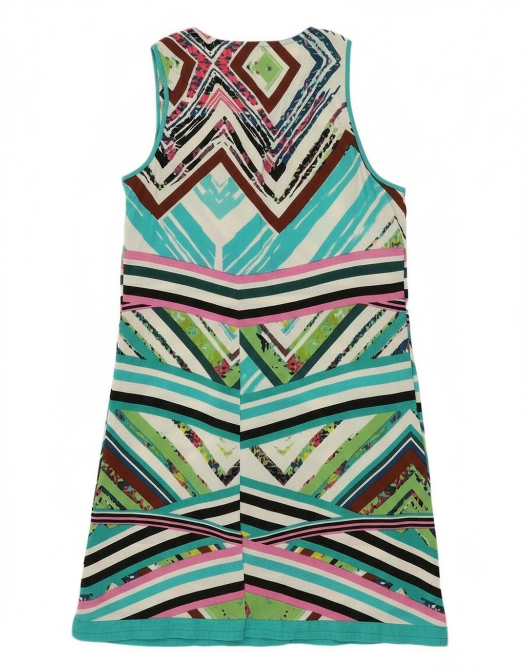 Marila Womens Sleeveless Shift Dress UK 14 Large Multicoloured Geometric