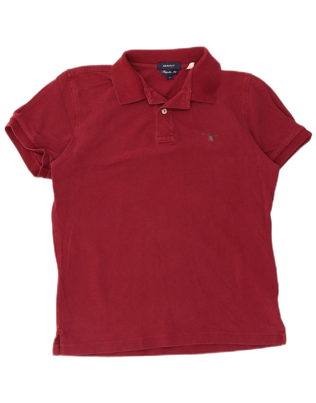 Gant Mens Regular Fit Polo Shirt Small Red Cotton