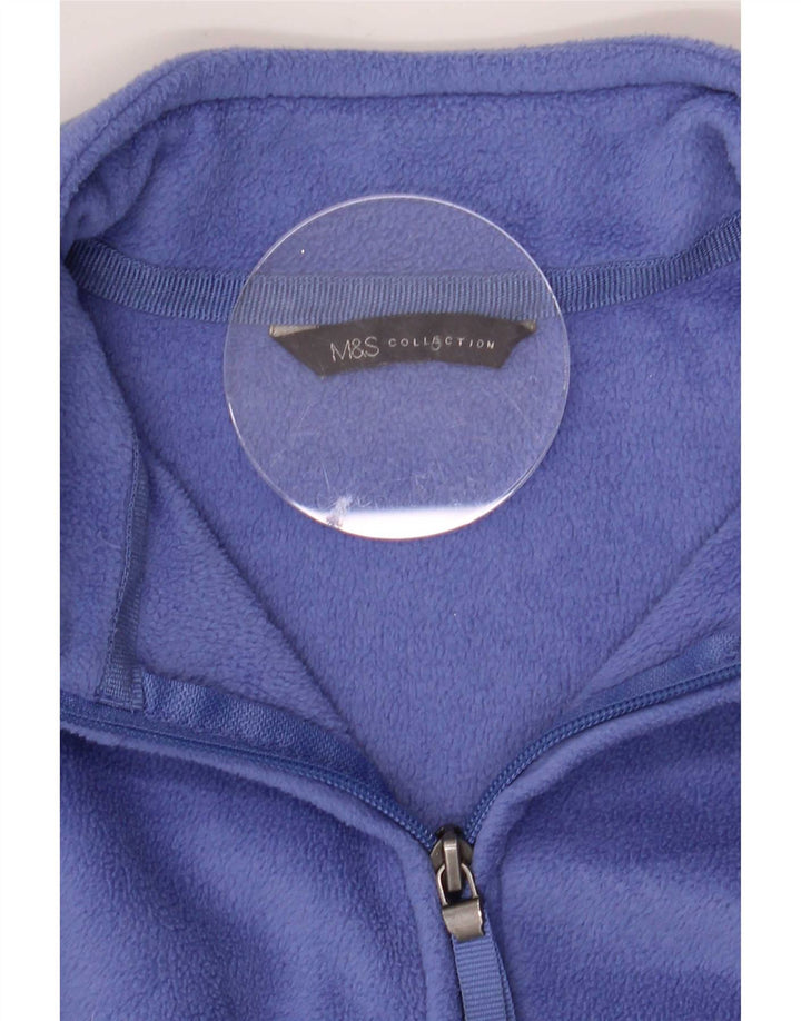 Marks & Spencer Womens Fleece Jacket UK 16 Large Blue