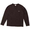Nike Mens Top Long Sleeve UK 36/38 Small Black Cotton