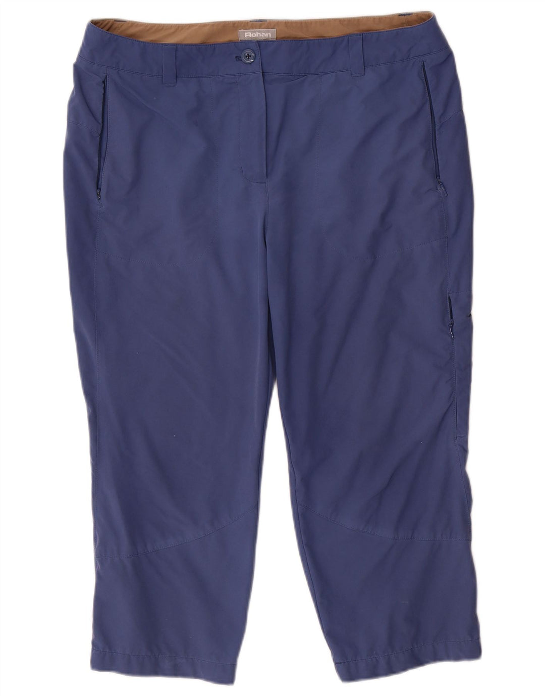 Rohan Womens Cargo Capri Trousers UK 14 Large W36 L22 Blue Polyamide