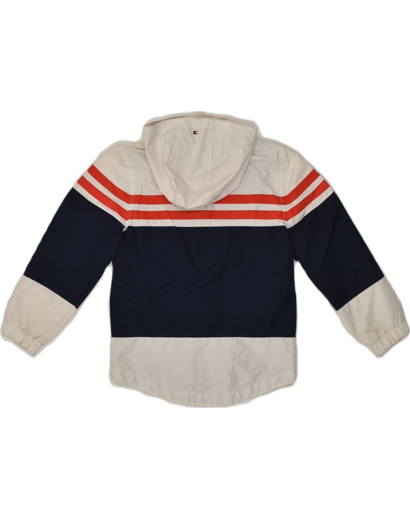 TOMMY HILFIGER Boys Hooded Windbreaker Jacket 8-9 Years Medium Navy Blue | Vintage Tommy Hilfiger | Thrift | Second-Hand Tommy Hilfiger | Used Clothing | Messina Hembry 