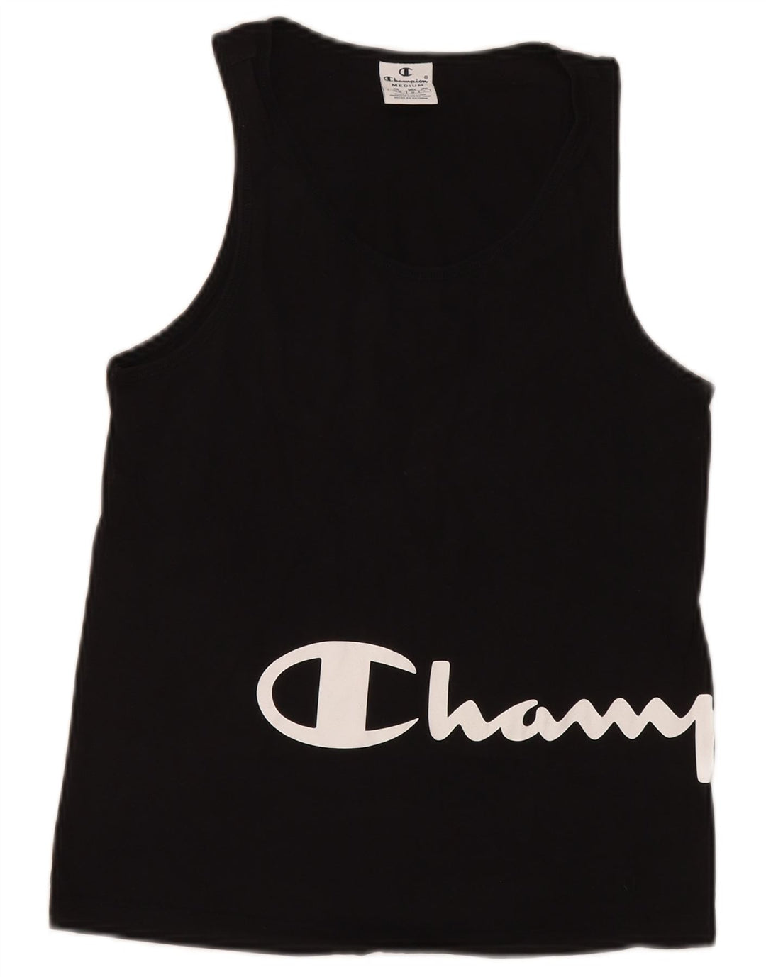 Champion Womens Graphic Vest Top UK 12 Medium Black