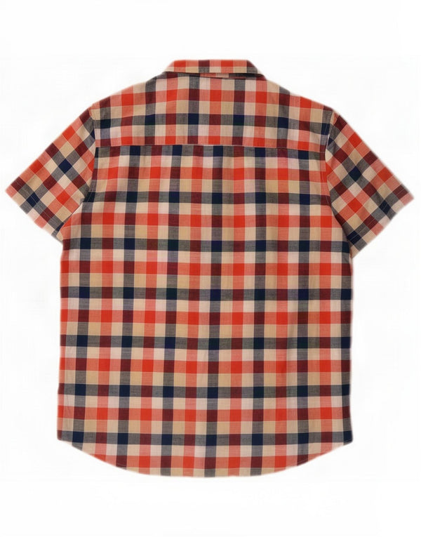 Vintage Mens Short Sleeve Shirt XL Multicoloured Check Cotton