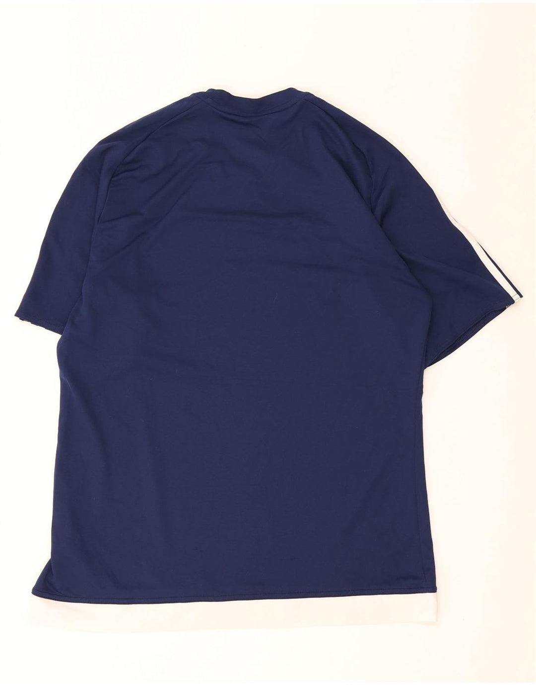 Adidas Mens Climalite T-Shirt Top Medium Navy Blue Colourblock Polyester