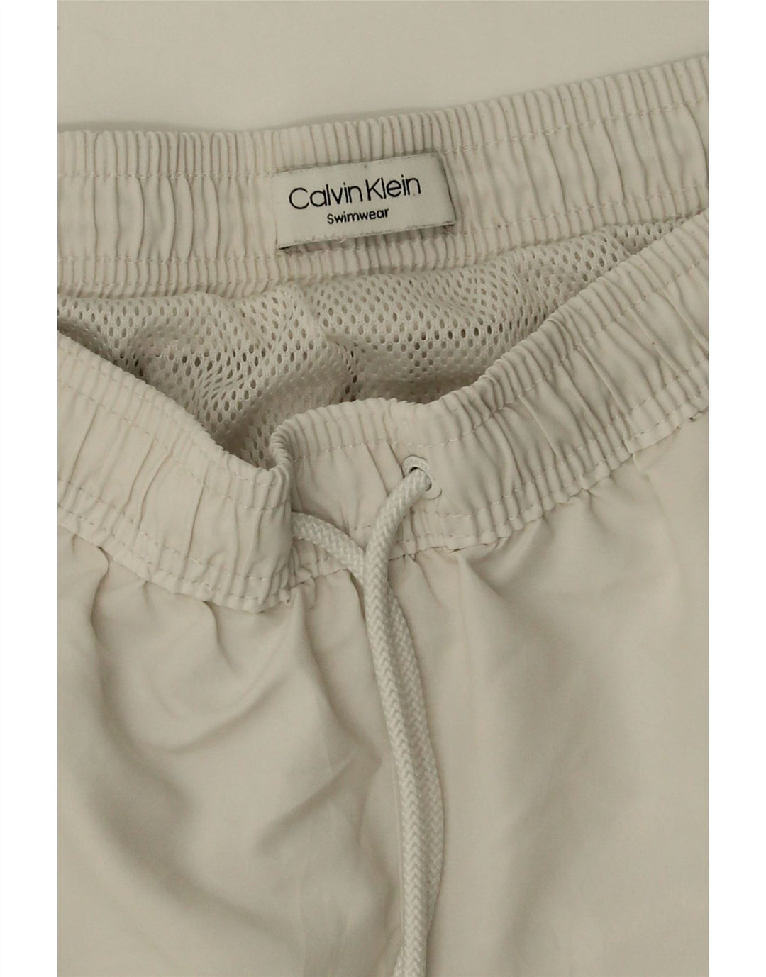 CALVIN KLEIN Mens Graphic Swimwear Small  White Vintage Calvin Klein and Second-Hand Calvin Klein from Messina Hembry 