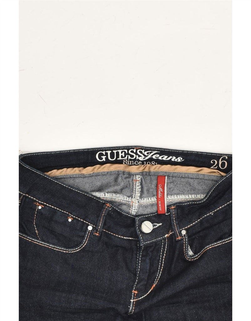 GUESS Womens Slim Jeans W26 L30 Navy Blue Cotton | Vintage Guess | Thrift | Second-Hand Guess | Used Clothing | Messina Hembry 