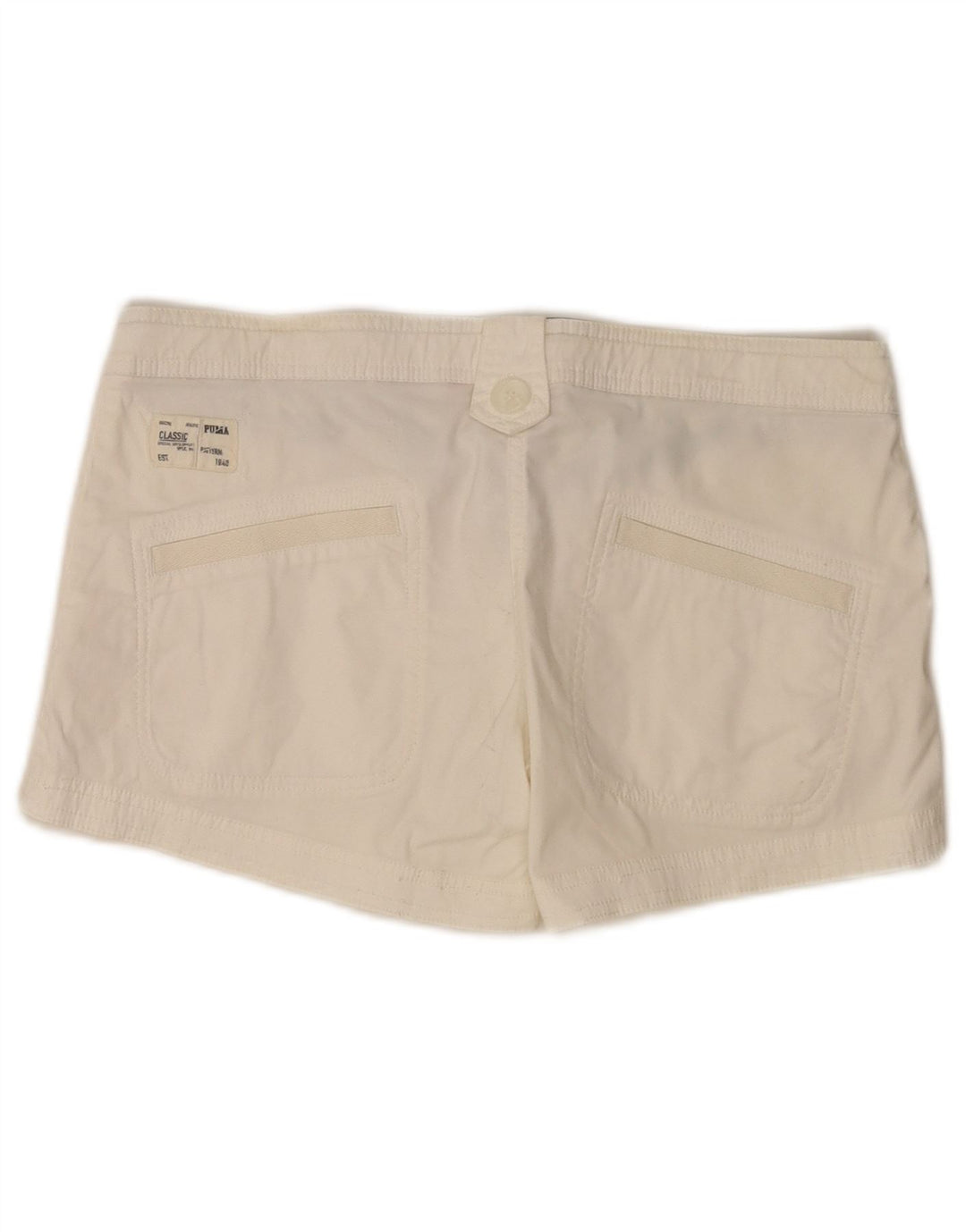 Puma Womens Chino Shorts UK 10 Small W30  White Cotton