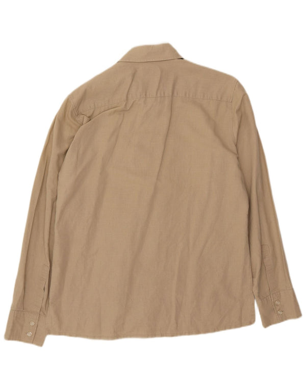 Rifle Mens Shirt Medium Beige Linen