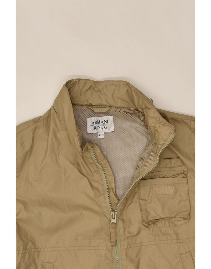 ARMANI JUNIOR Boys Rain Jacket 7-8 Years Beige Polyester | Vintage Armani Junior | Thrift | Second-Hand Armani Junior | Used Clothing | Messina Hembry 