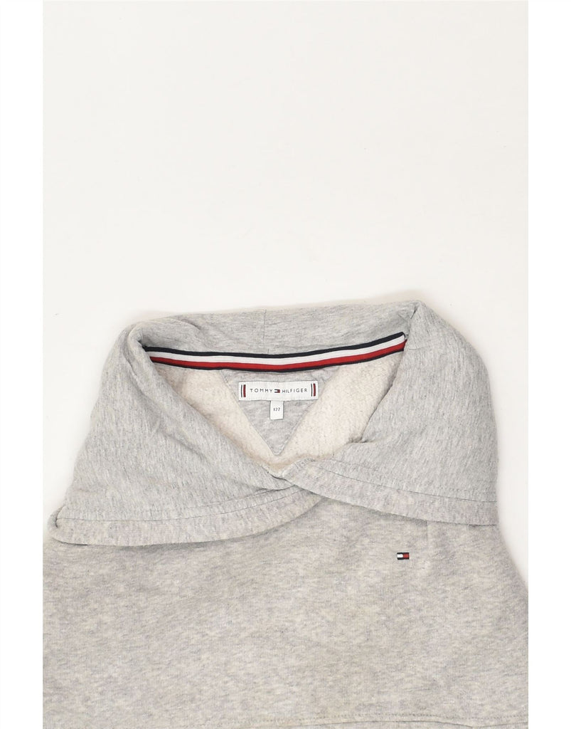 TOMMY HILFIGER Boys Graphic Hoodie Jumper 6-7 Years Grey Cotton | Vintage Tommy Hilfiger | Thrift | Second-Hand Tommy Hilfiger | Used Clothing | Messina Hembry 