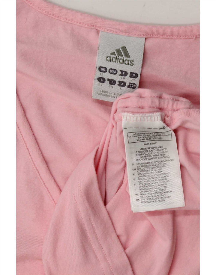 Adidas Womens Graphic Vest Top UK 12 Medium  Pink Cotton