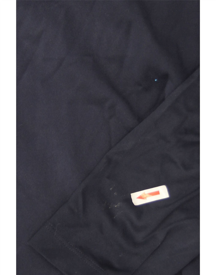 Nike Mens Dri Fit Pullover Tracksuit Top Medium Navy Blue Colourblock