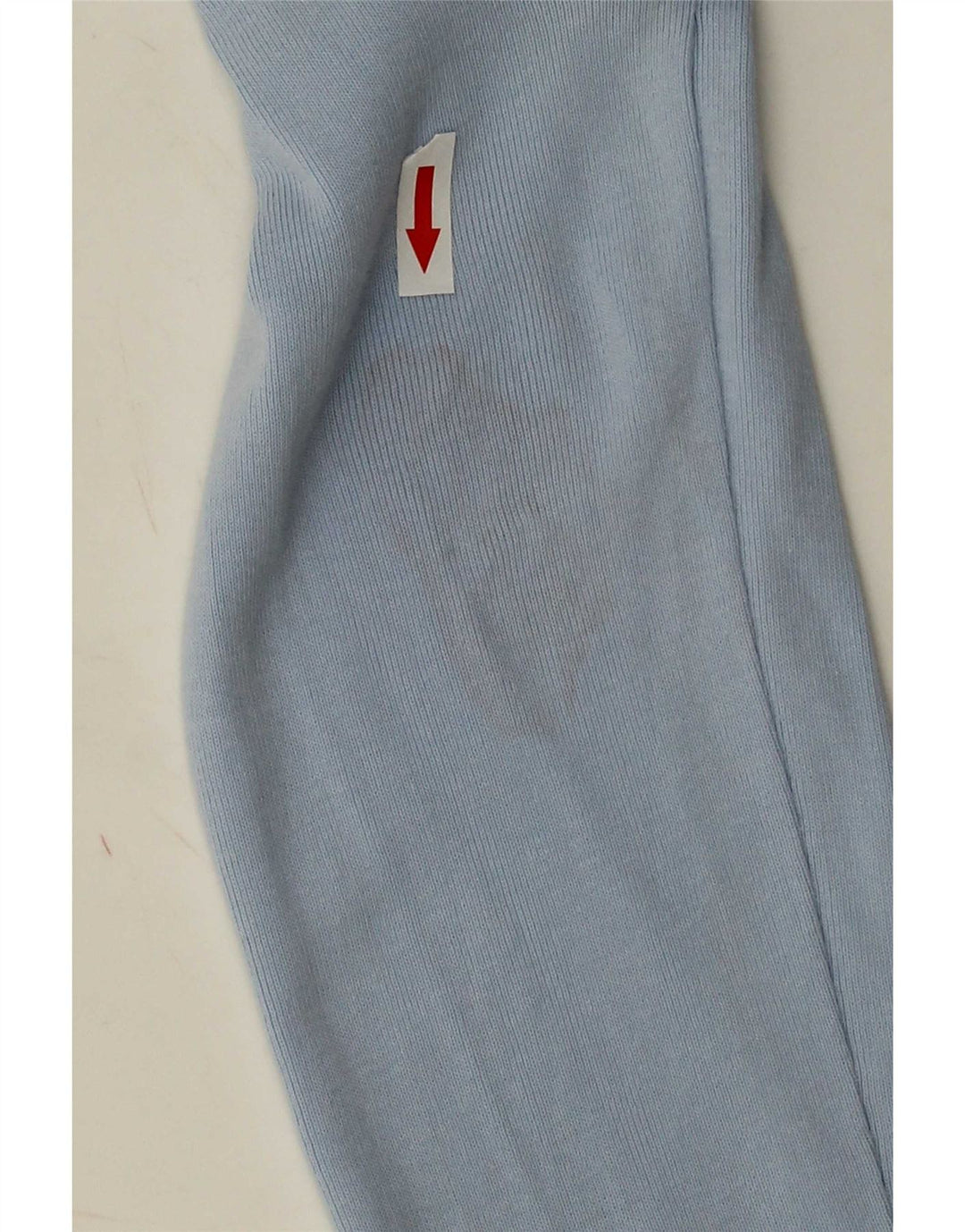 Benetton Womens V-Neck Jumper Sweater UK 12 Medium Blue Cotton