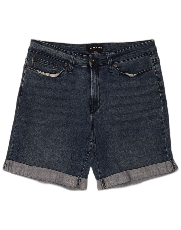 Dkny Womens Denim Shorts US 10 Large W30 Blue Cotton