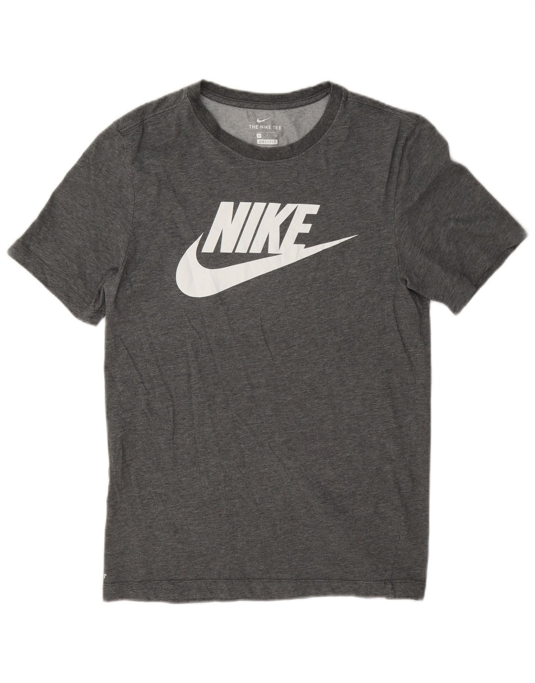 Nike Mens Dri Fit Graphic T-Shirt Top Small Grey Cotton