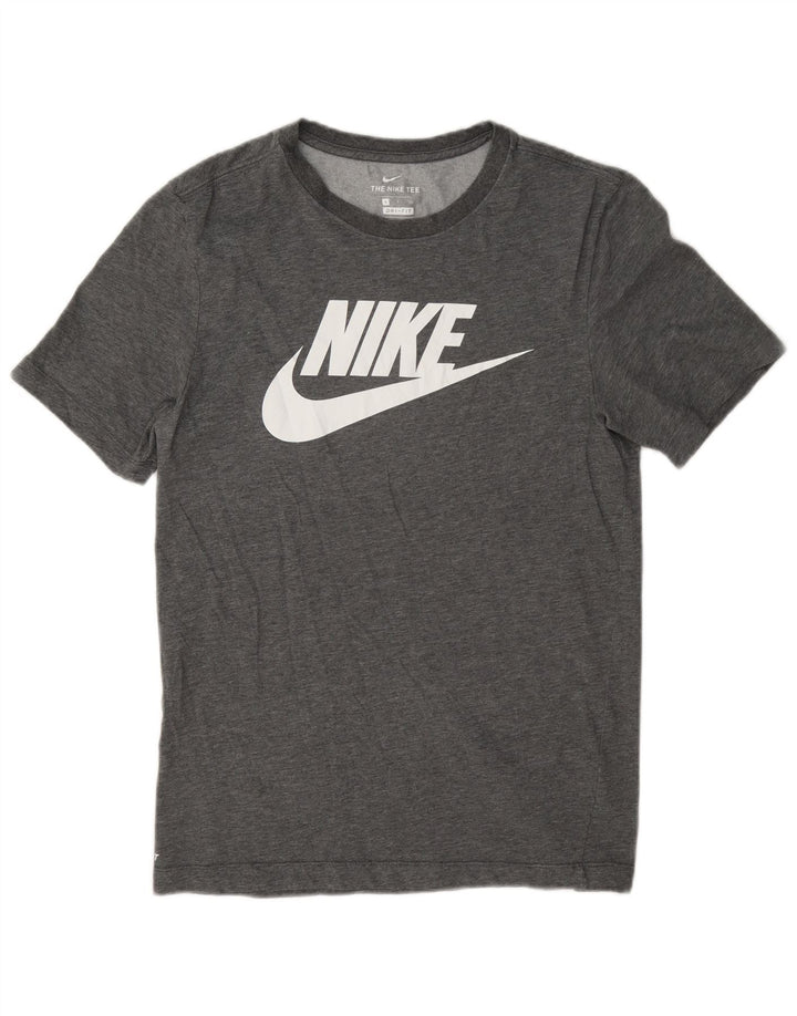 Nike Mens Dri Fit Graphic T-Shirt Top Small Grey Cotton