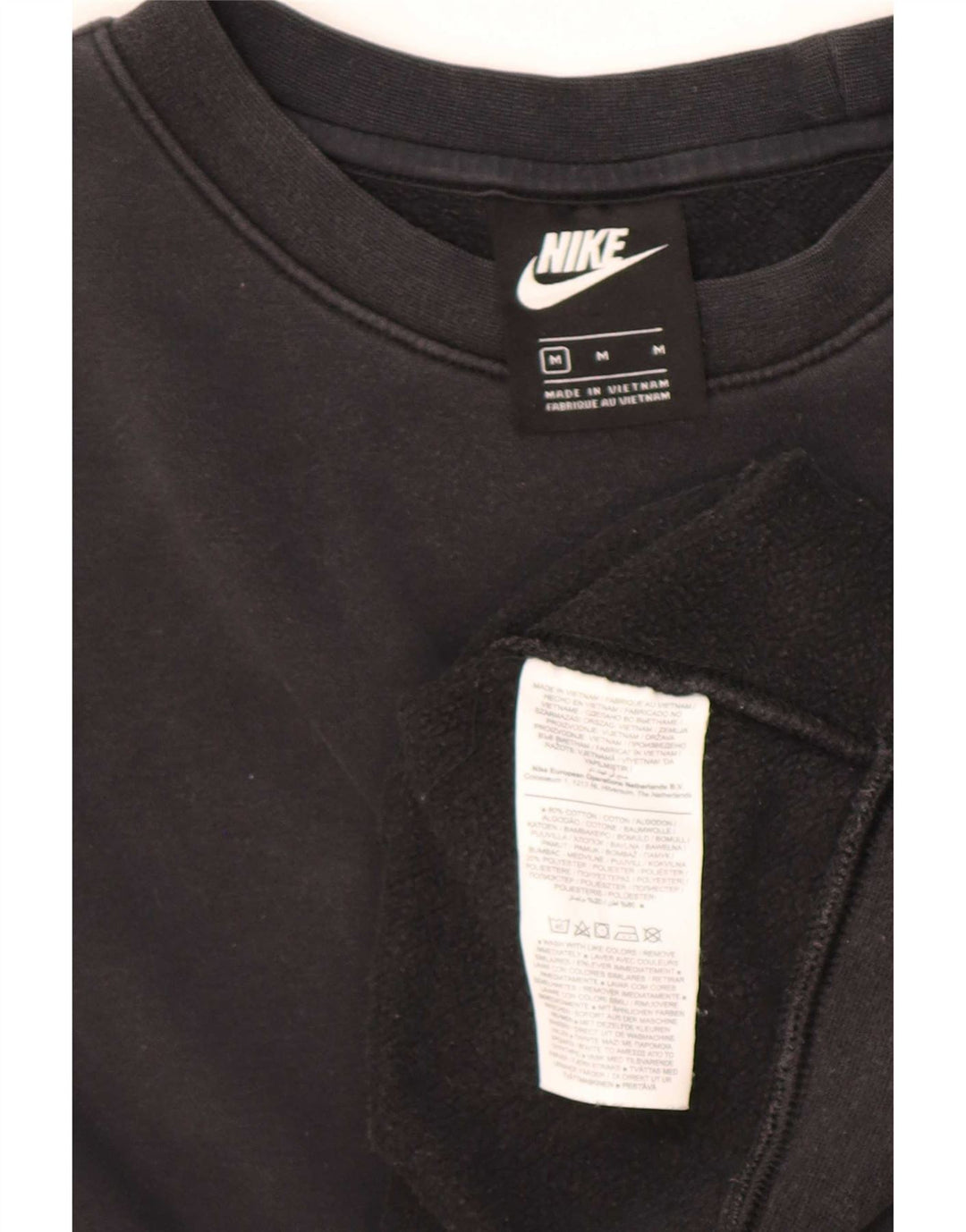 Nike Mens Loose Fit Sweatshirt Jumper Medium Black Cotton