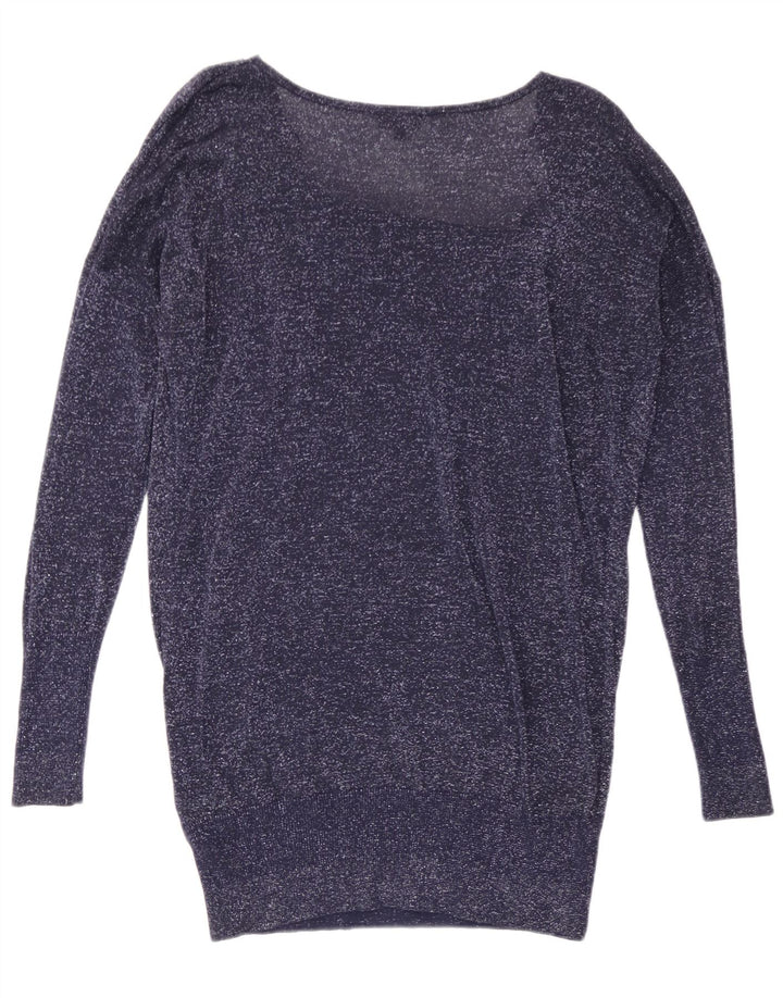 Phase Eight Womens Boat Neck Jumper Sweater UK 12 Medium Navy Blue Viscose
