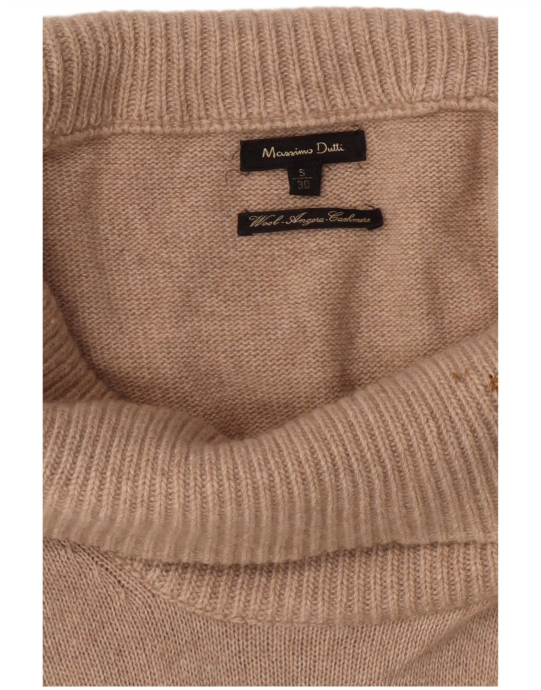 MASSIMO DUTTI Womens Jumper Dress UK 10 Small Beige