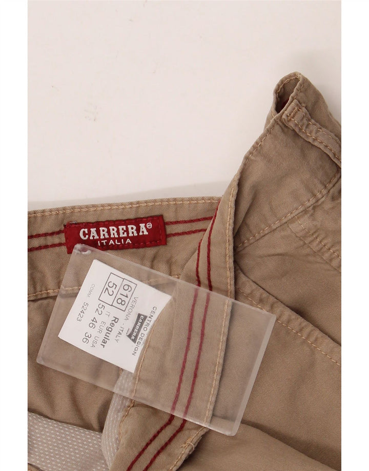 Carrera Mens 618 Regular Cargo Shorts W36 Large Brown Cotton