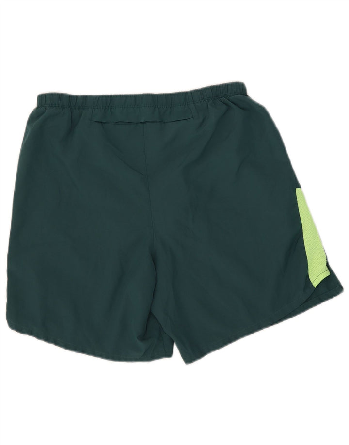 Nike Mens Dri Fit Graphic Sport Shorts Large Green Colourblock Polyester