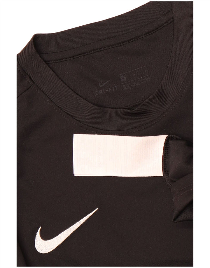 Nike Mens Dri Fit T-Shirt Top Medium Black Polyester