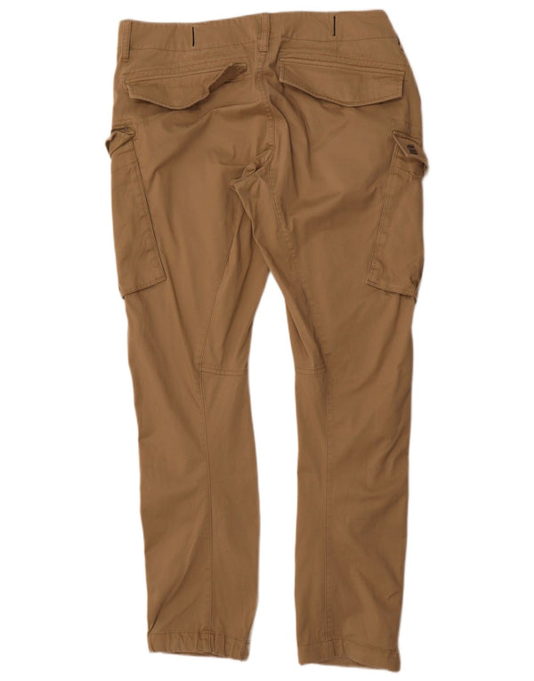 G-Star Mens Straight Cargo Trousers W38 L32 Beige Cotton