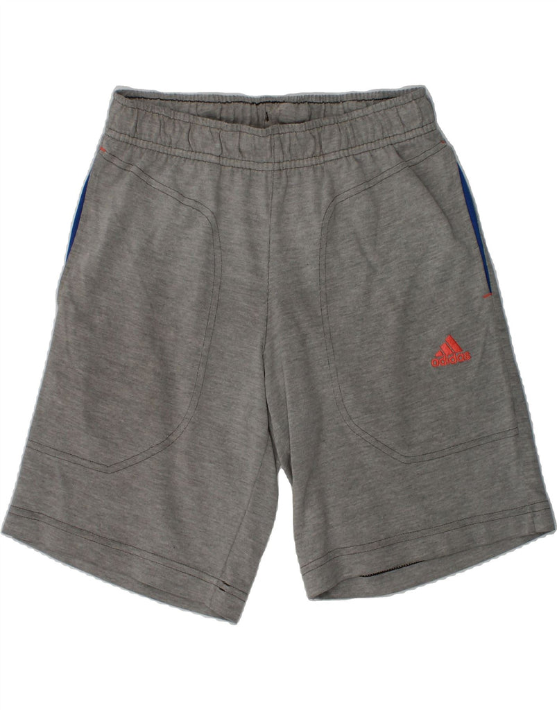 ADIDAS Boys Sport Shorts 9-10 Years Grey Cotton | Vintage Adidas | Thrift | Second-Hand Adidas | Used Clothing | Messina Hembry 