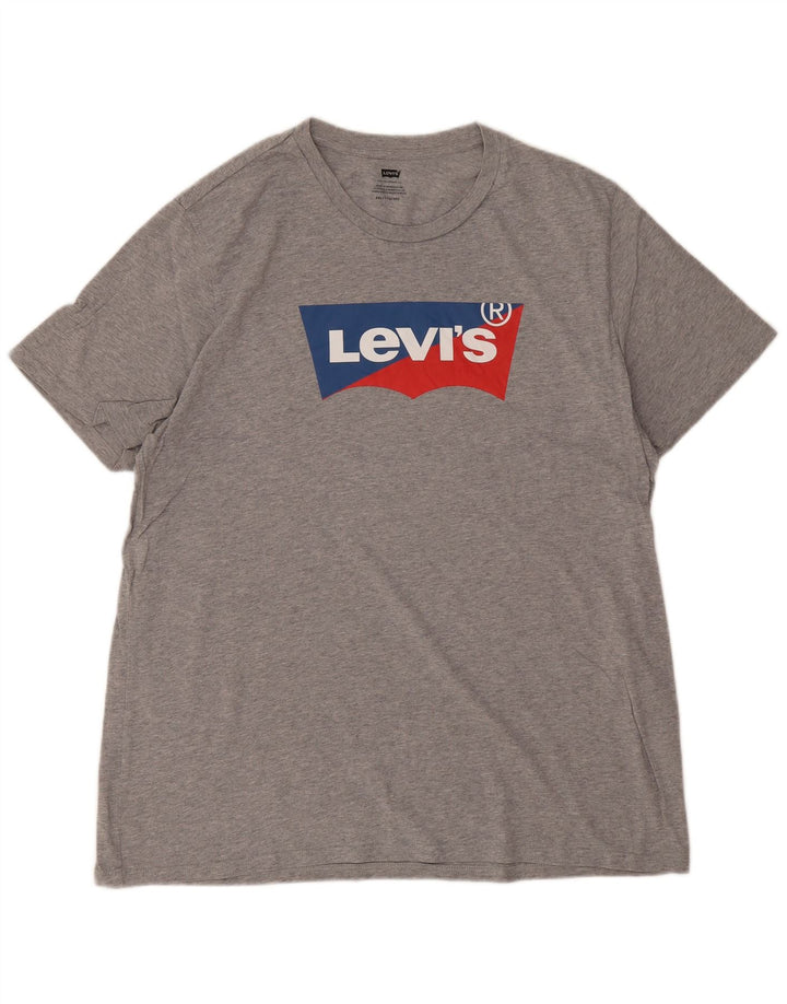 Levi's Mens Graphic T-Shirt Top 2XL Grey Cotton