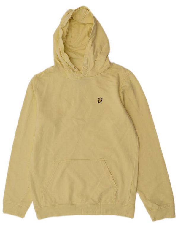 Lyle & Scott Boys Hoodie Jumper 14-15 Years Yellow Cotton