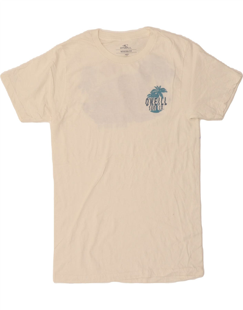 O'NEILL Mens Modern Fit Graphic T-Shirt Top Small Off White Cotton Vintage O'Neill and Second-Hand O'Neill from Messina Hembry 