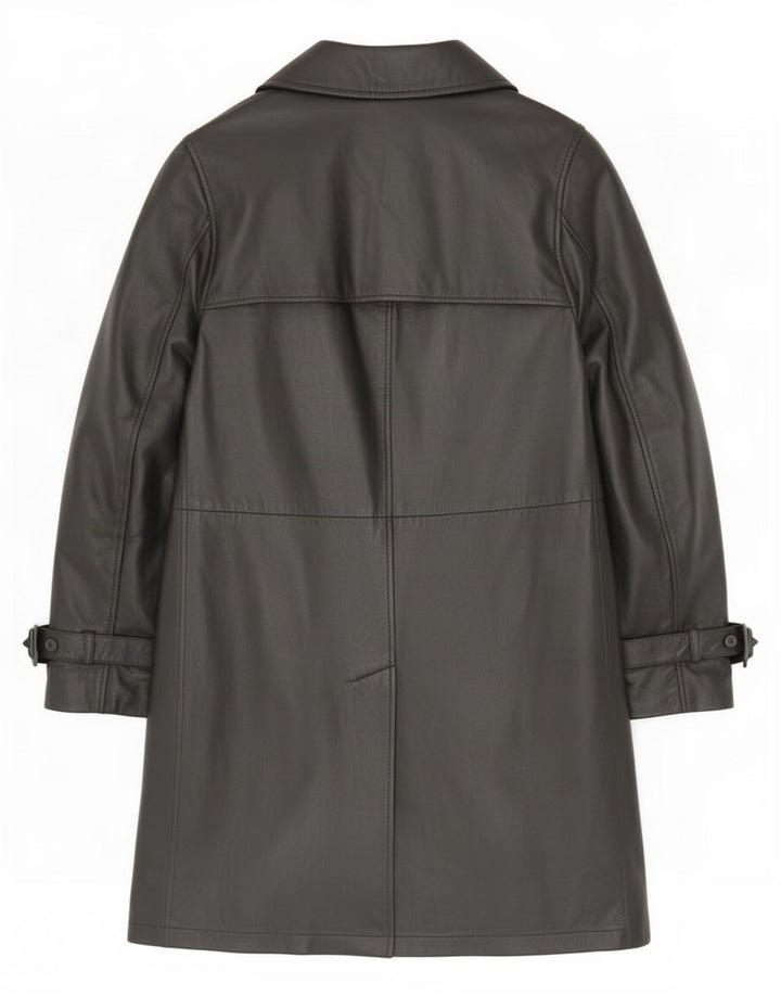 Conbipel Womens Free Heron Leather Coat IT 46 Large Black