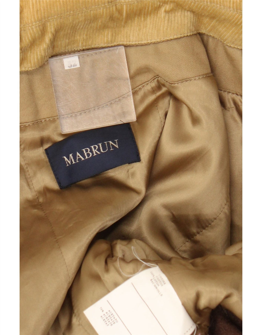 Mabrun Mens Windbreaker Jacket IT 52 XL Beige Cotton
