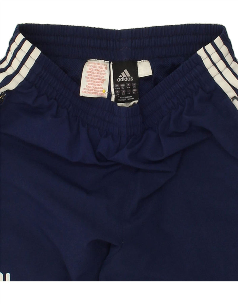 ADIDAS Boys Graphic Tracksuit Trousers Joggers 15-16 Years Navy Blue | Vintage Adidas | Thrift | Second-Hand Adidas | Used Clothing | Messina Hembry 