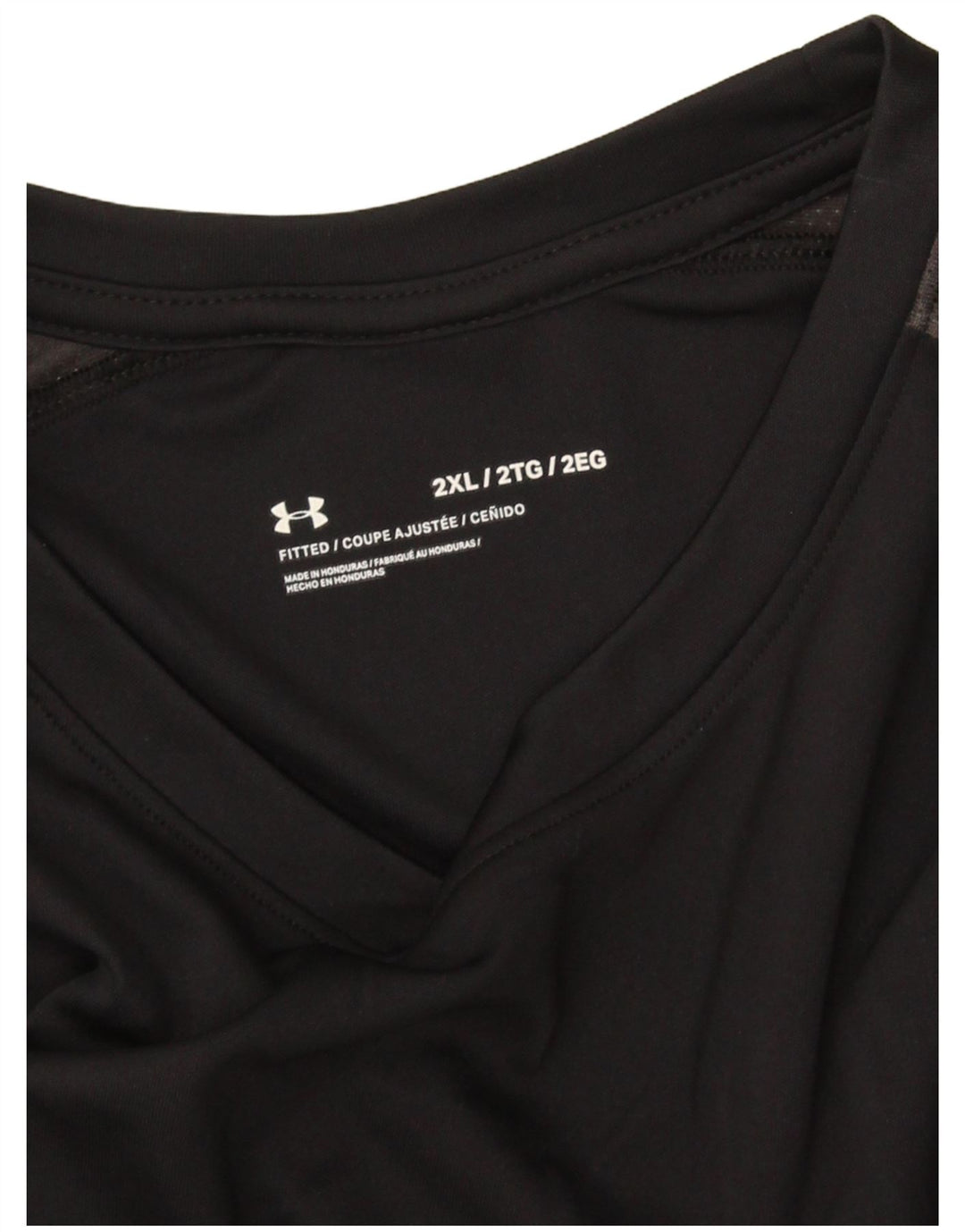 Under Armour Mens Fitted T-Shirt Top 2XL Black