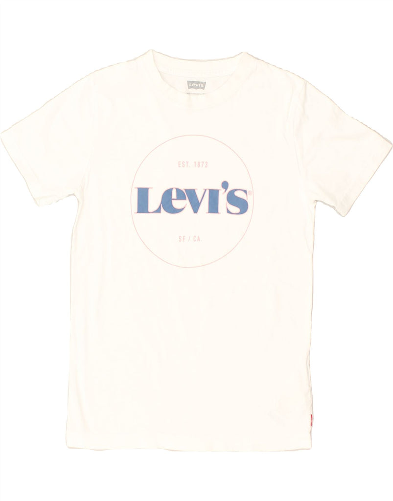 LEVI'S Boys Graphic T-Shirt Top 13-14 Years White Cotton | Vintage Levi's | Thrift | Second-Hand Levi's | Used Clothing | Messina Hembry 